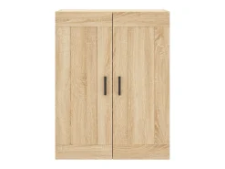 Aparador alto madera contrachapada color roble 69,5x34x180 cm