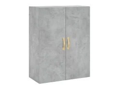 Aparador alto madera contrachapada gris hormigón 69,5x34x180 cm ES71247