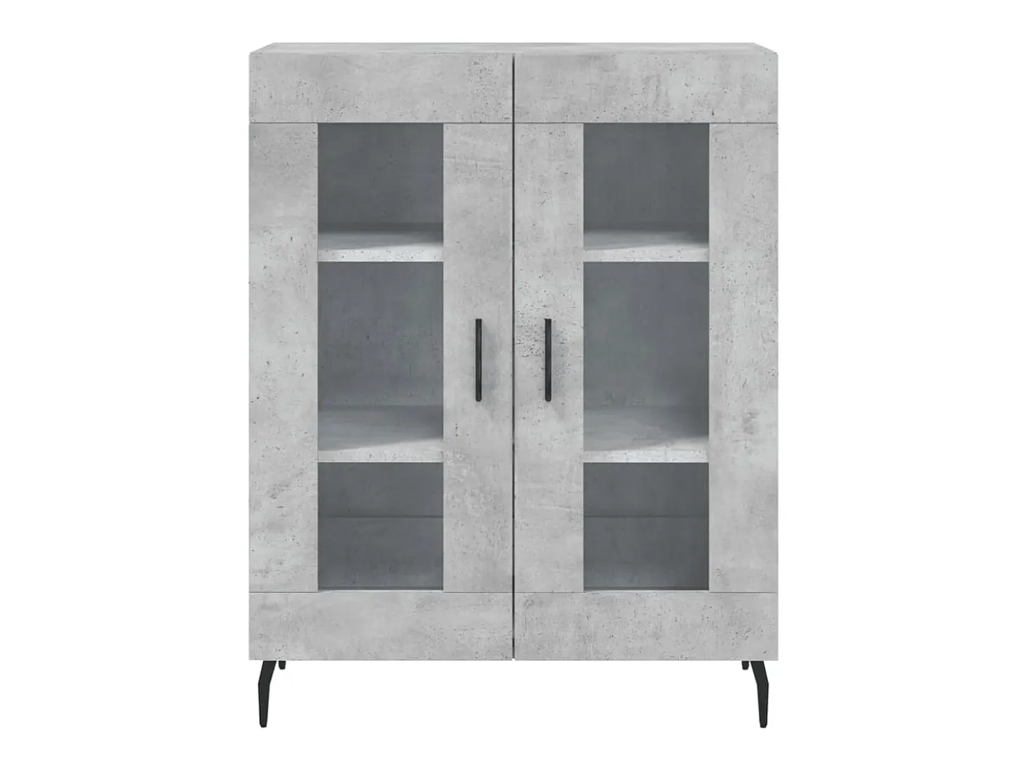Aparador alto madera contrachapada gris hormigón 69,5x34x180 cm