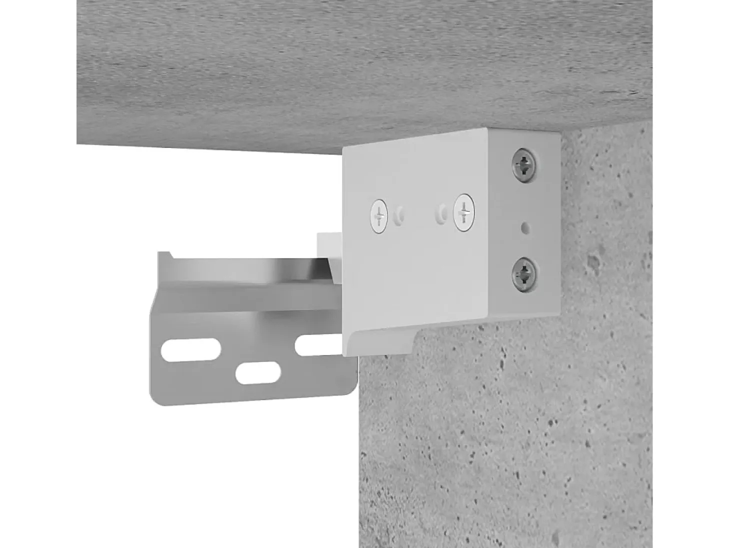 Aparador alto madera contrachapada gris hormigón 69,5x34x180 cm