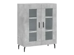 Aparador alto madera contrachapada gris hormigón 69,5x34x180 cm