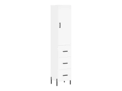 Aparador alto madera contrachapada blanco 34,5x34x180 cm ES97350