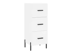 Aparador alto madera contrachapada blanco 34,5x34x180 cm ES97350