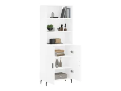 Aparador alto madera contrachapada blanco 69,5x34x180 cm ES21348