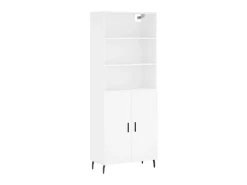 Aparador alto madera contrachapada blanco 69,5x34x180 cm ES21348