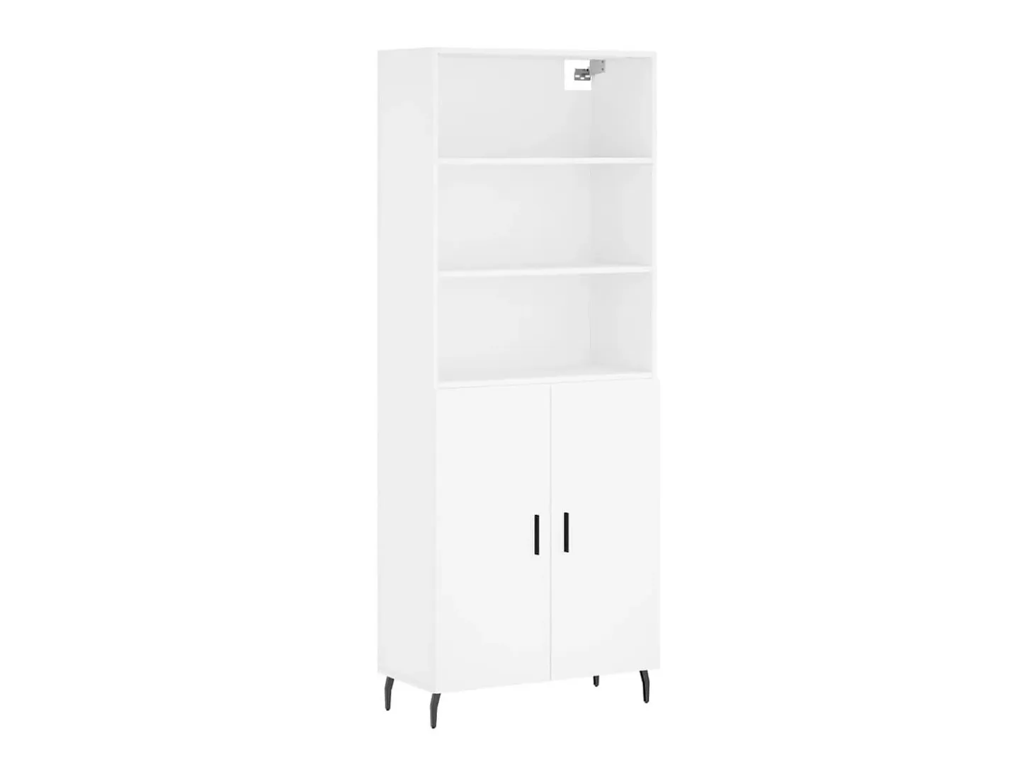 Aparador alto madera contrachapada blanco 69,5x34x180 cm ES21348