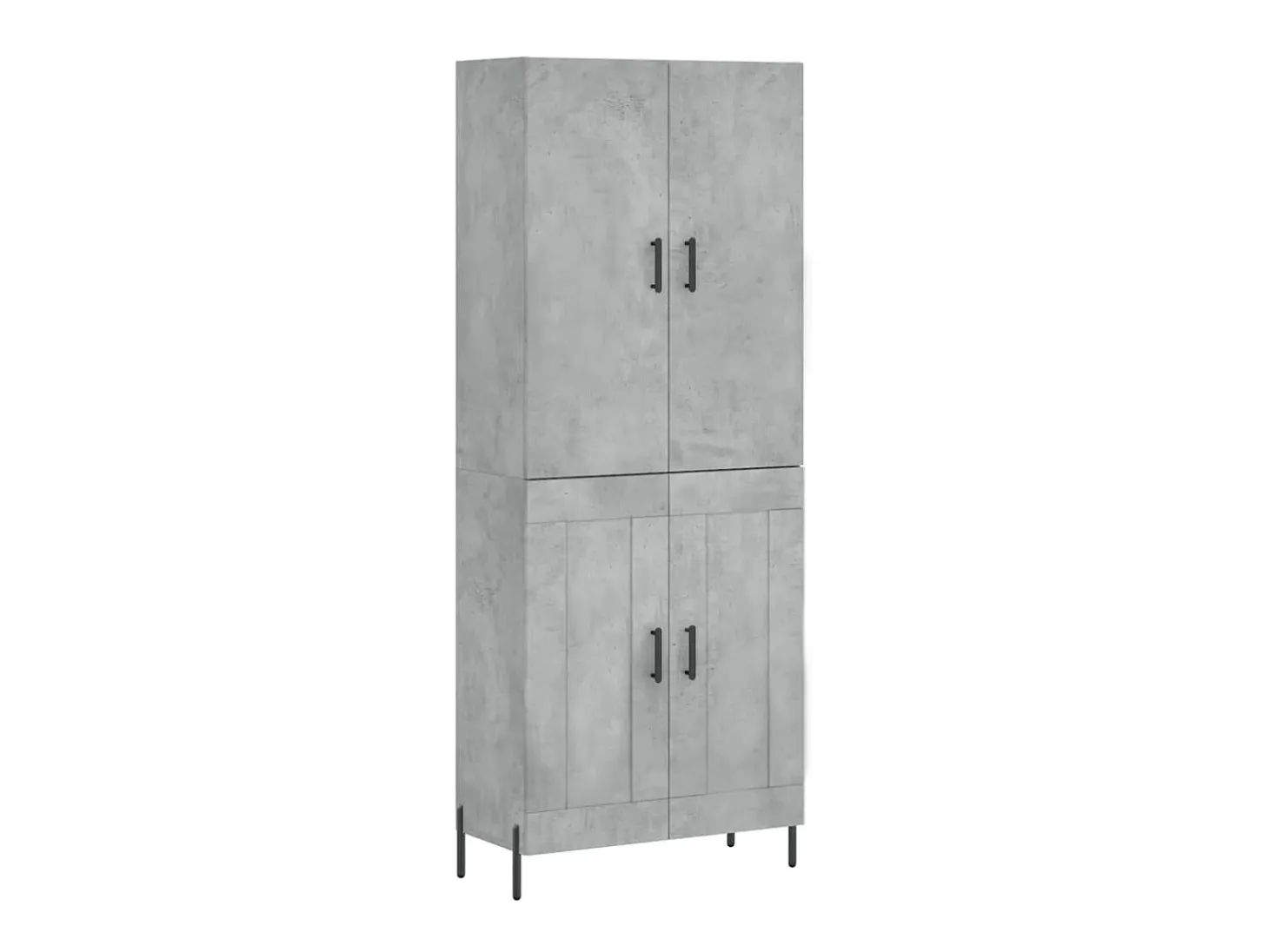 Aparador alto madera contrachapada gris hormigón 69,5x34x180 cm ES61035