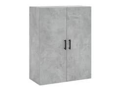 Aparador alto madera contrachapada gris hormigón 69,5x34x180 cm ES61035