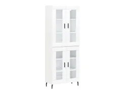 Aparador alto madera contrachapada blanco 69,5x34x180 cm ES96859