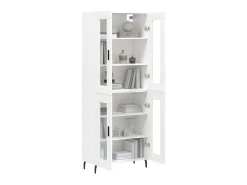 Aparador alto madera contrachapada blanco 69,5x34x180 cm ES96859