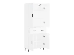 Aparador alto madera contrachapada blanco 69,5x34x180 cm ES98763