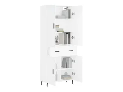 Aparador alto madera contrachapada blanco 69,5x34x180 cm ES98763