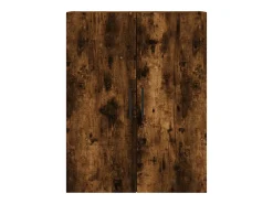Aparador alto madera contrachapada roble ahumado 69,5x34x180 cm