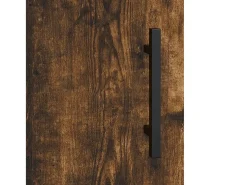 Aparador alto madera contrachapada roble ahumado 69,5x34x180 cm