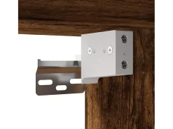 Aparador alto madera contrachapada roble ahumado 69,5x34x180 cm