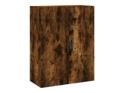 Aparador alto madera contrachapada roble ahumado 69,5x34x180 cm