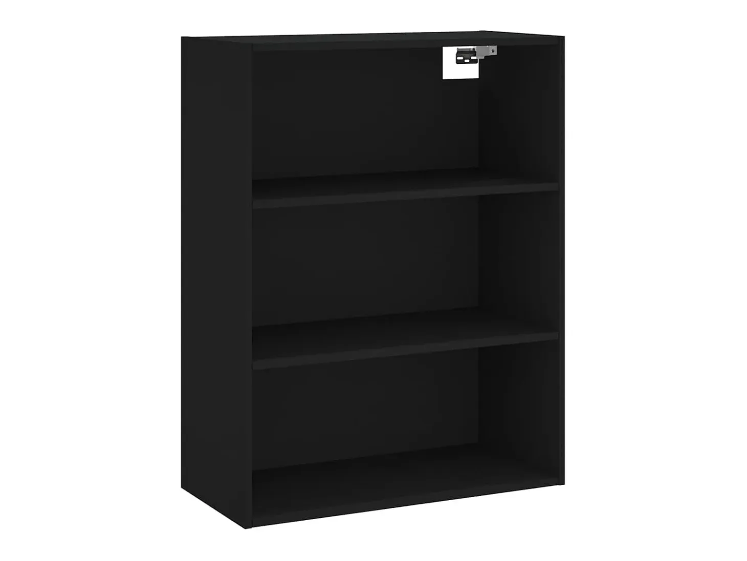 Aparador alto madera contrachapada negro 69,5x34x180 cm