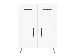 Aparador alto madera contrachapada blanco 69,5x34x180 cm