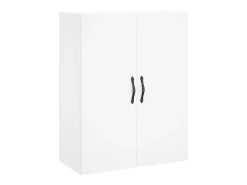 Aparador alto madera contrachapada blanco 69,5x34x180 cm