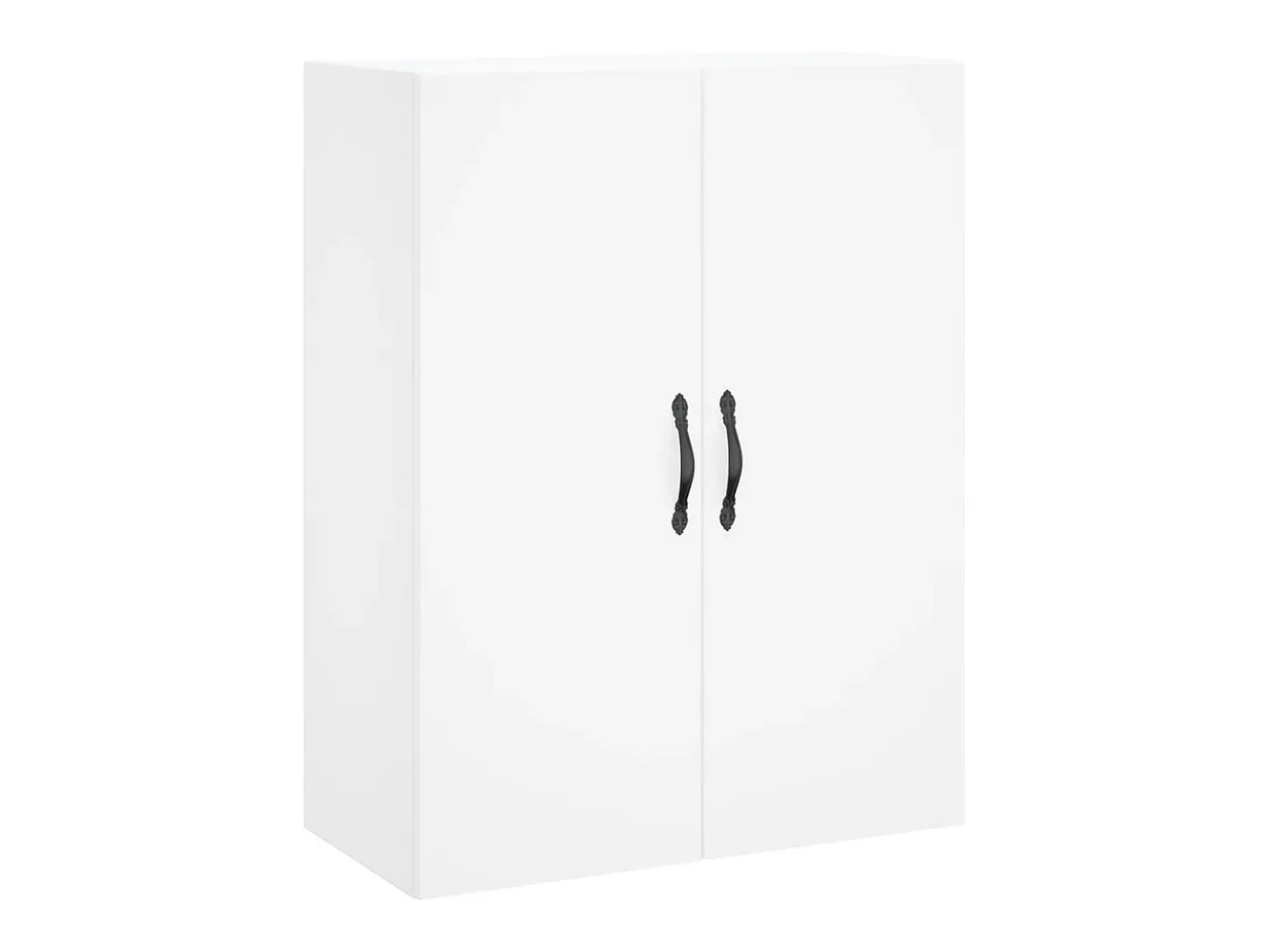 Aparador alto madera contrachapada blanco 69,5x34x180 cm