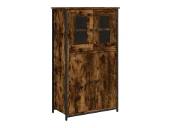 Aparador alto madera contrachapada roble ahumado 62x32x106,5 cm