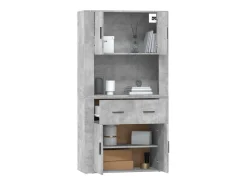 Aparador alto madera contrachapada gris hormigón