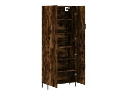 Aparador alto madera contrachapada roble ahumado 69,5x34x180 cm