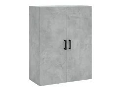 Aparador alto madera contrachapada gris hormigón 69,5x34x180 cm ES80980