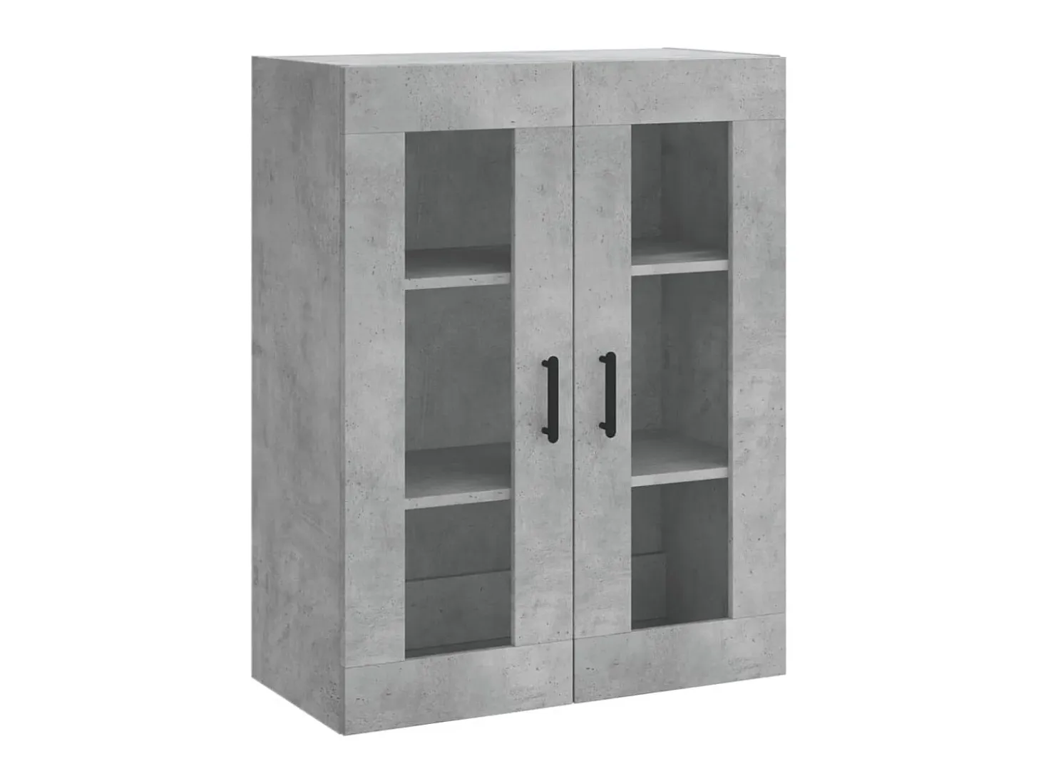 Aparador alto madera contrachapada gris hormigón 69,5x34x180 cm ES62428