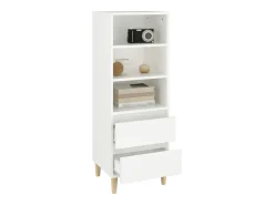 Aparador alto madera contrachapada blanco 40x36x110 cm