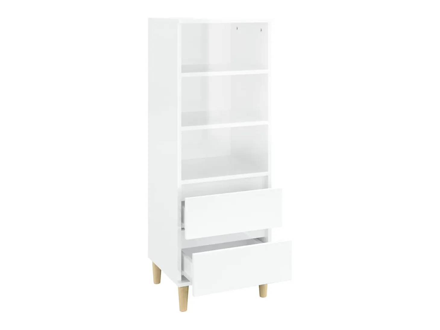 Aparador alto madera contrachapada blanco 40x36x110 cm