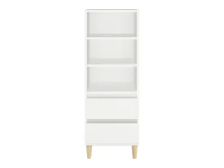 Aparador alto madera contrachapada blanco 40x36x110 cm