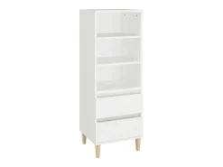 Aparador alto madera contrachapada blanco 40x36x110 cm