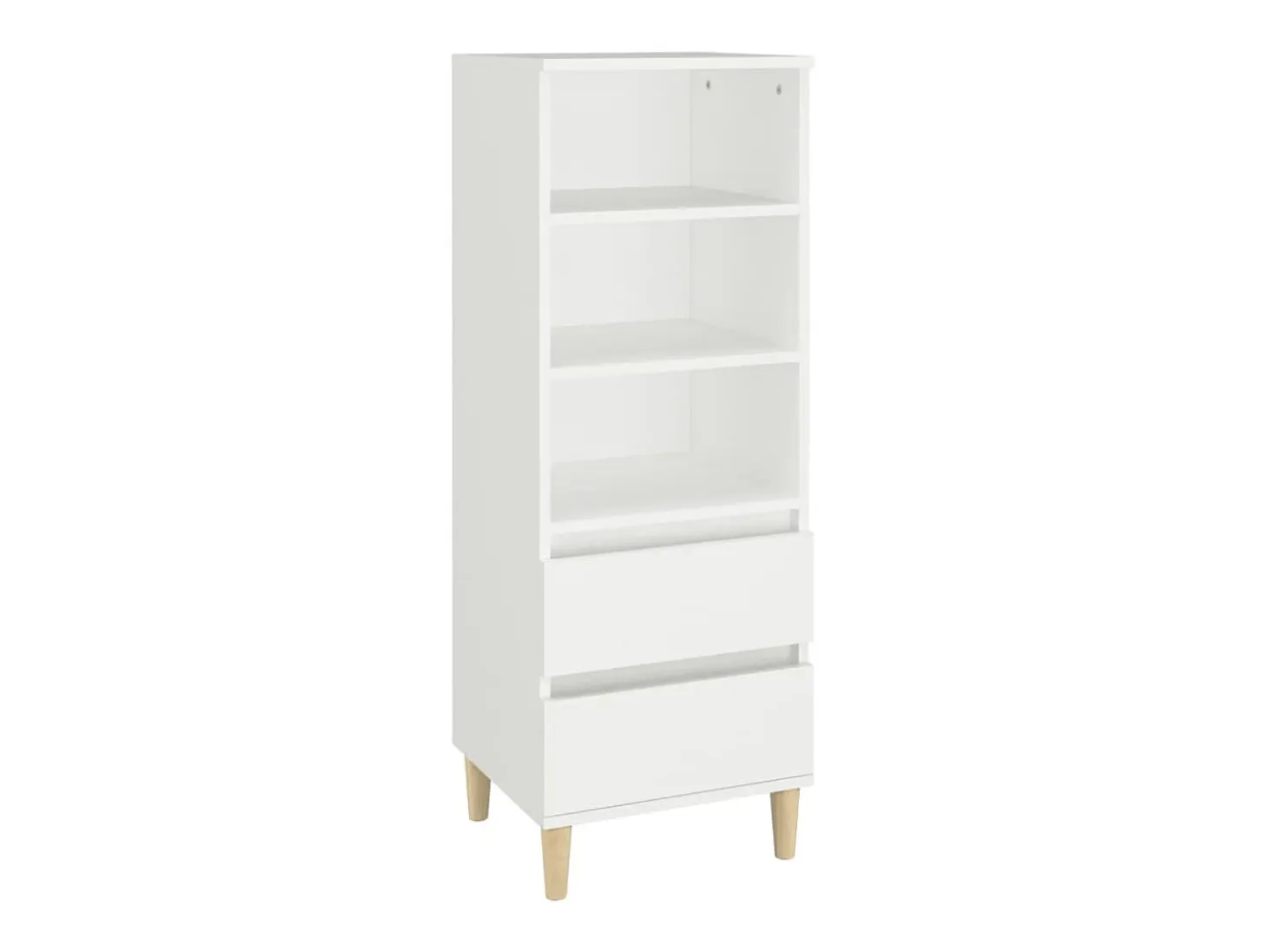 Aparador alto madera contrachapada blanco 40x36x110 cm