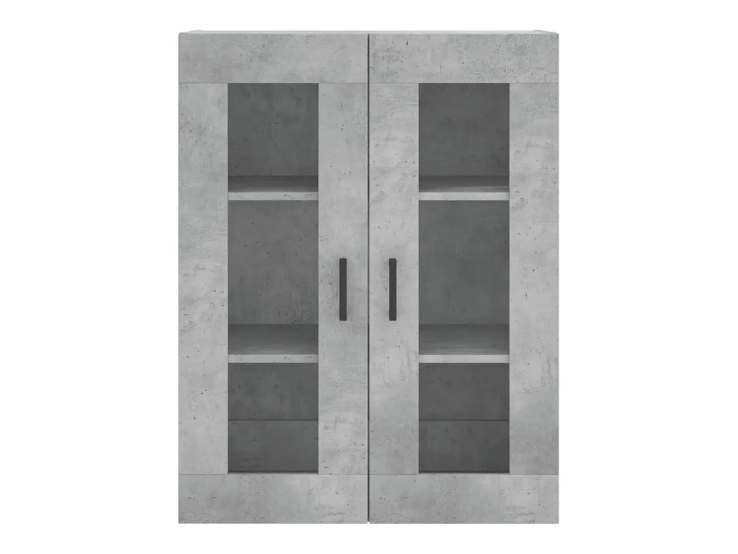 Aparador alto madera contrachapada gris hormigón 69,5x34x180 cm