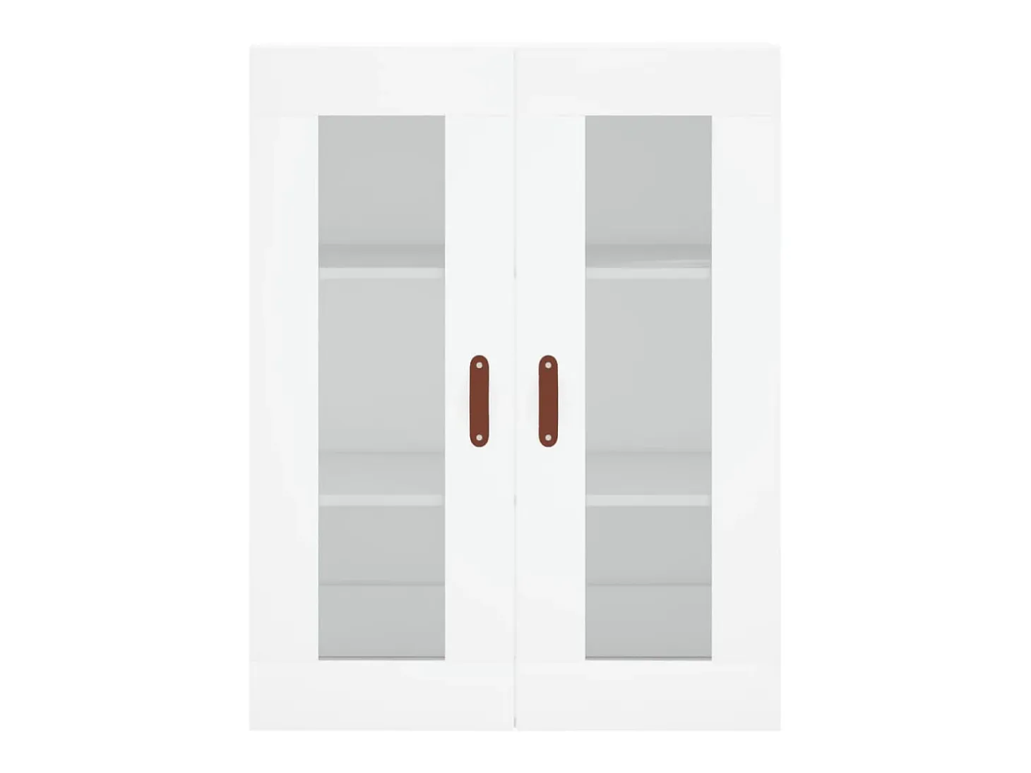 Aparador alto madera contrachapada blanco 69,5x34x180 cm