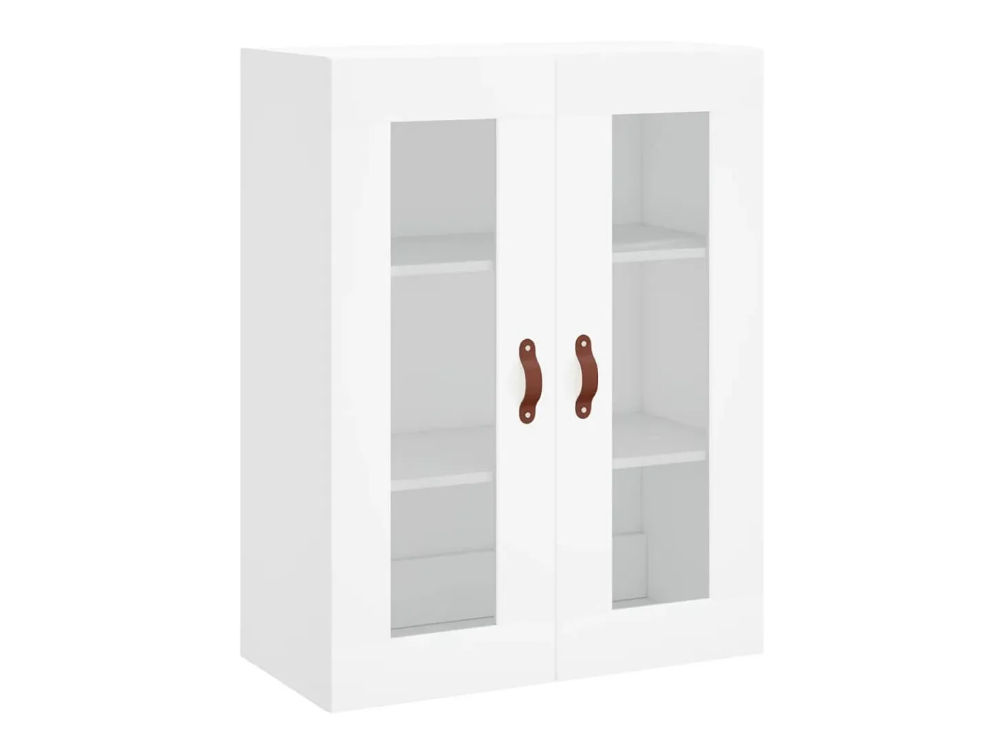 Aparador alto madera contrachapada blanco 69,5x34x180 cm