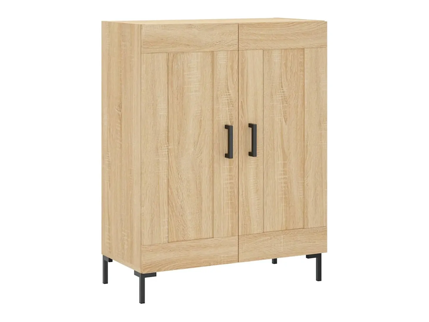 Aparador alto madera contrachapada color roble 69,5x34x180 cm