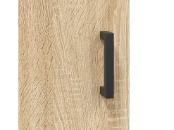 Aparador alto madera contrachapada color roble 69,5x34x180 cm