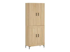 Aparador alto madera contrachapada color roble 69,5x34x180 cm