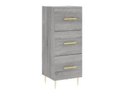 Aparador alto madera contrachapada gris Sonoma 34,5x34x180 cm ES37568