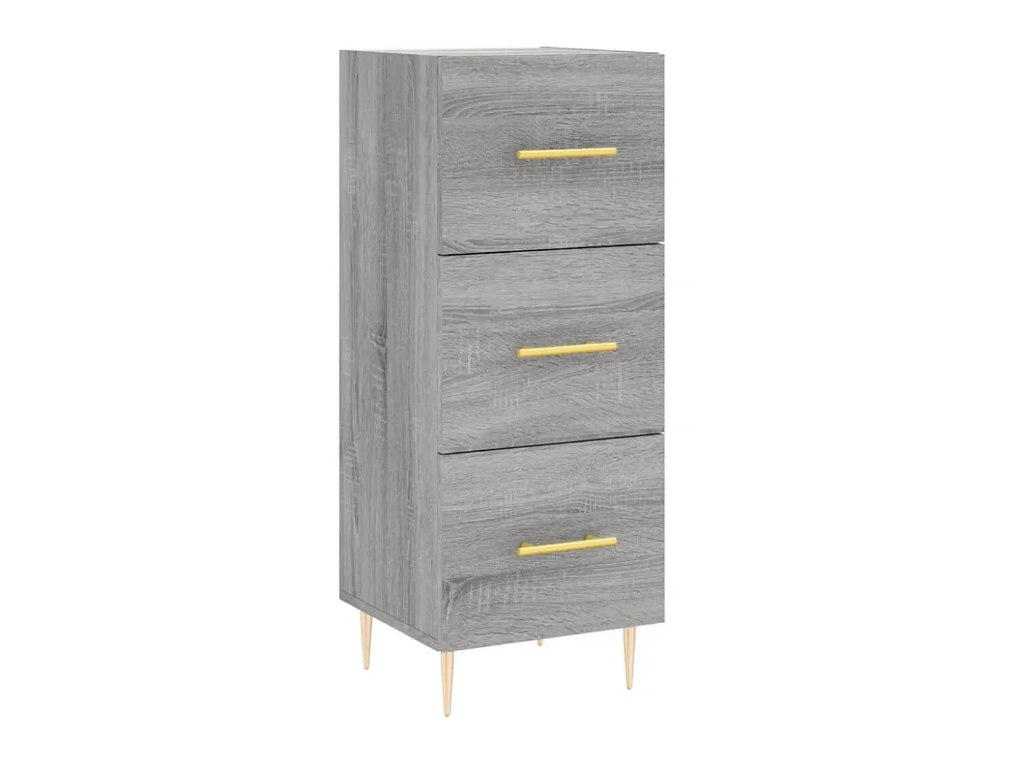 Aparador alto madera contrachapada gris Sonoma 34,5x34x180 cm ES37568