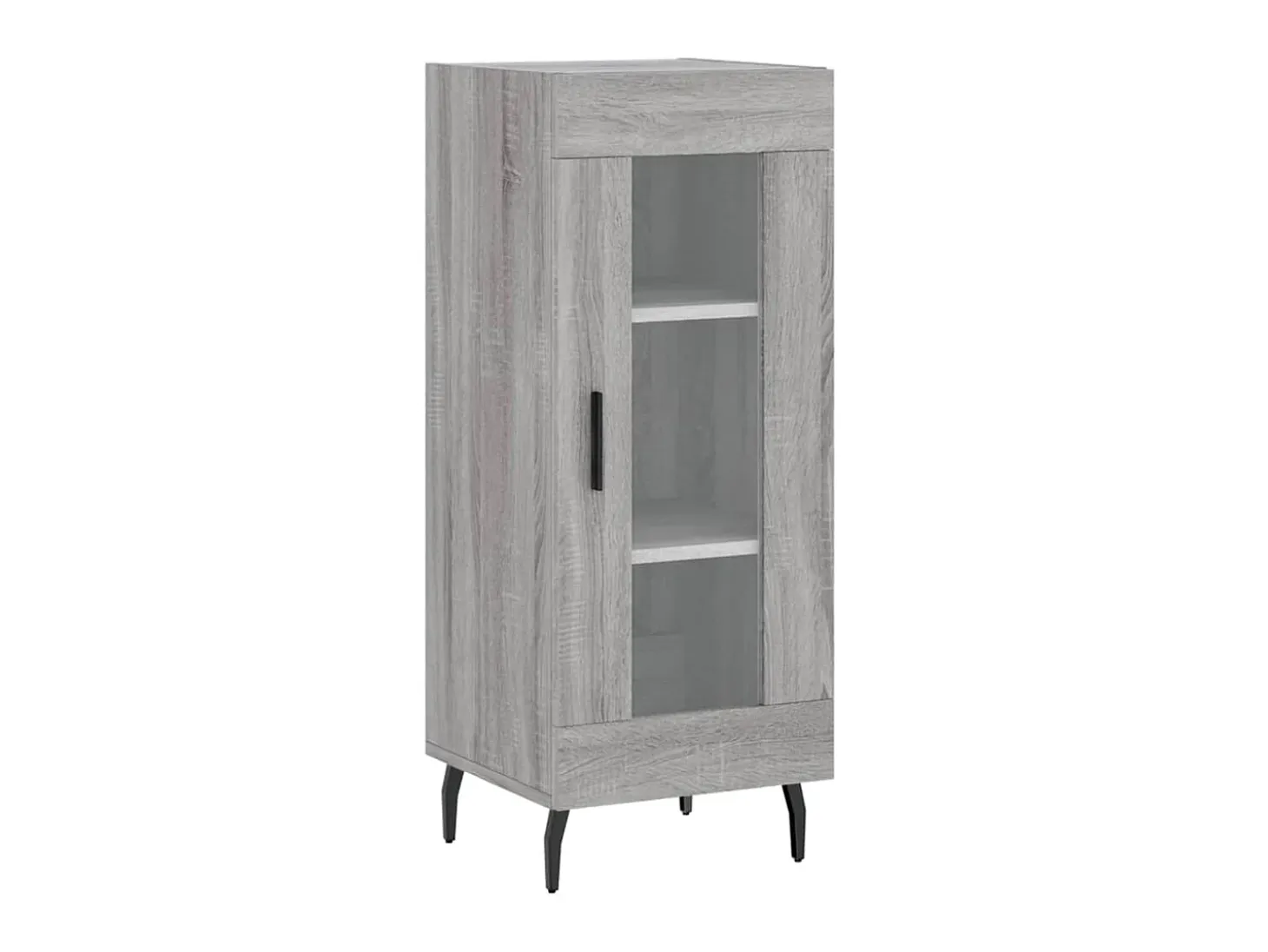Aparador alto madera contrachapada gris Sonoma 34,5x34x180 cm ES32854