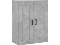 Aparador alto madera contrachapada gris hormigón 69,5x34x180 cm ES11871