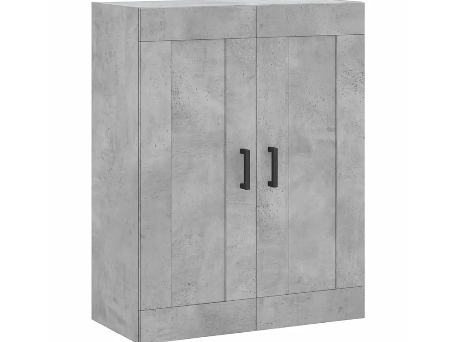 Aparador alto madera contrachapada gris hormigón 69,5x34x180 cm ES11871