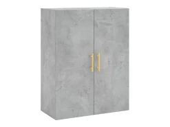 Aparador alto madera contrachapada gris hormigón 69,5x34x180 cm