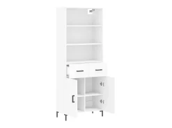 Aparador alto madera contrachapada blanco 69,5x34x180 cm ES22506