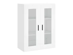 Aparador alto madera contrachapada blanco 69,5x34x180 cm ES58055