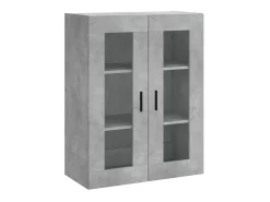 Aparador alto madera contrachapada gris hormigón 69,5x34x180 cm ES63345