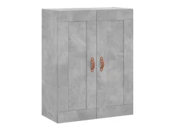 Aparador alto madera contrachapada gris hormigón 69,5x34x180 cm ES51446